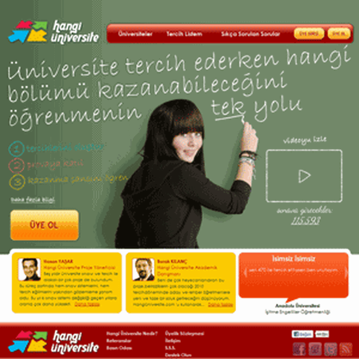 Tüm Soruların İçin hangiuniversite.com