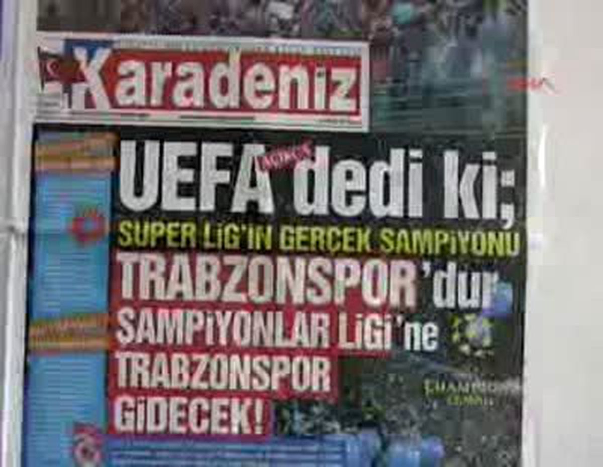 Trabzon'da Yayınlanan Yerel Gazeteler: Ağlama Fener Günahların Bedeli
