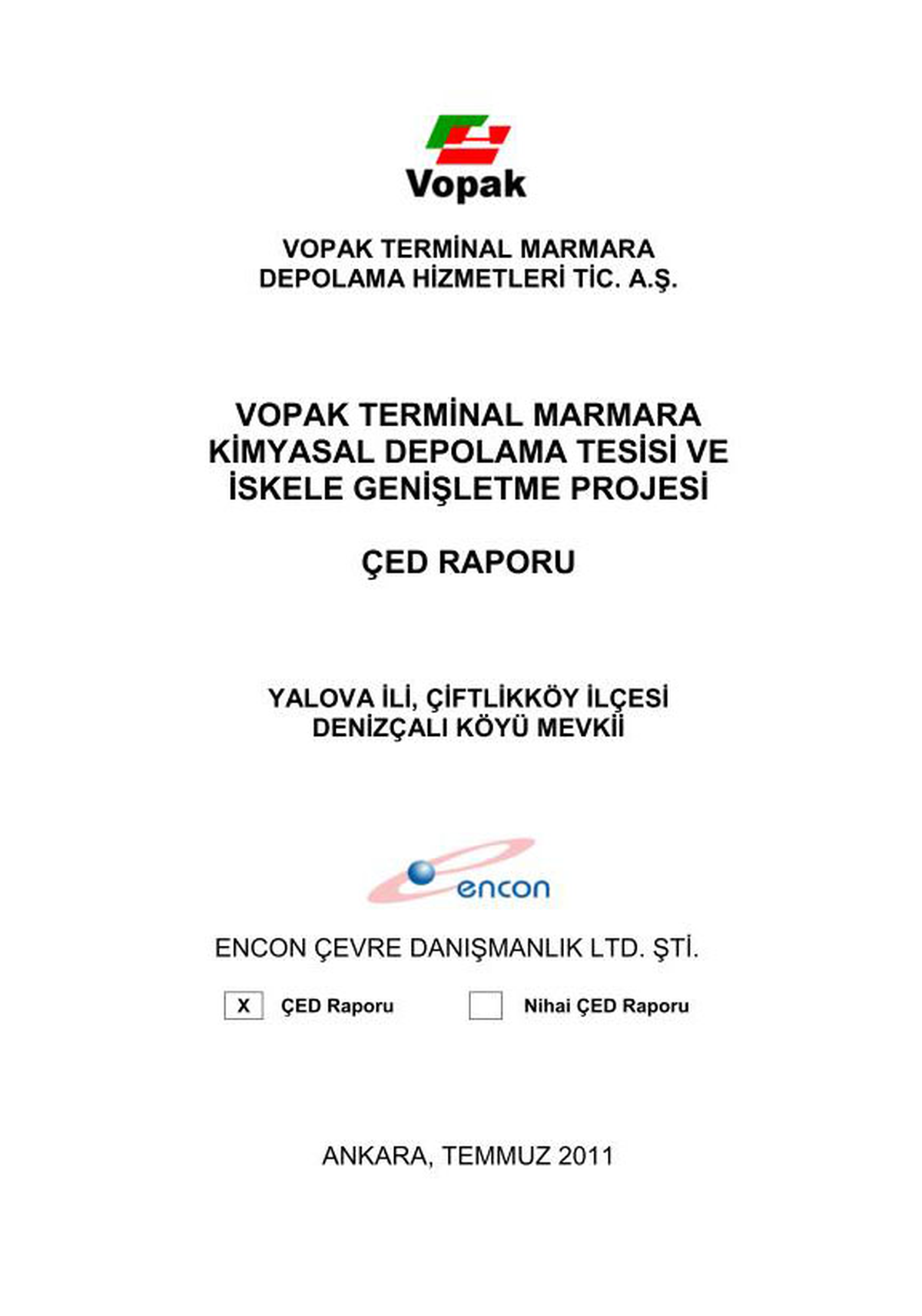 Vopak ile Yalova'yı Bekleyen Tehlikeler