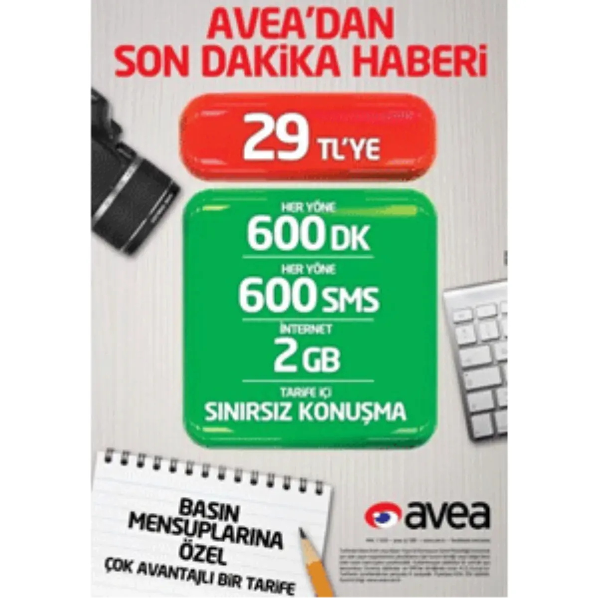 Avea\'dan "Basına" Özel Tarife