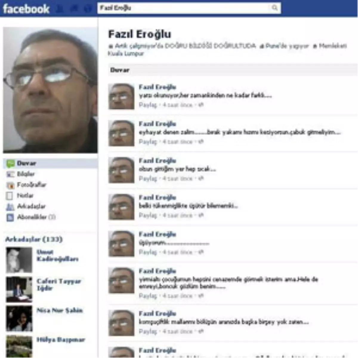 Facebook\'a \'Buraya Kadardı\' Yazdı Ve...