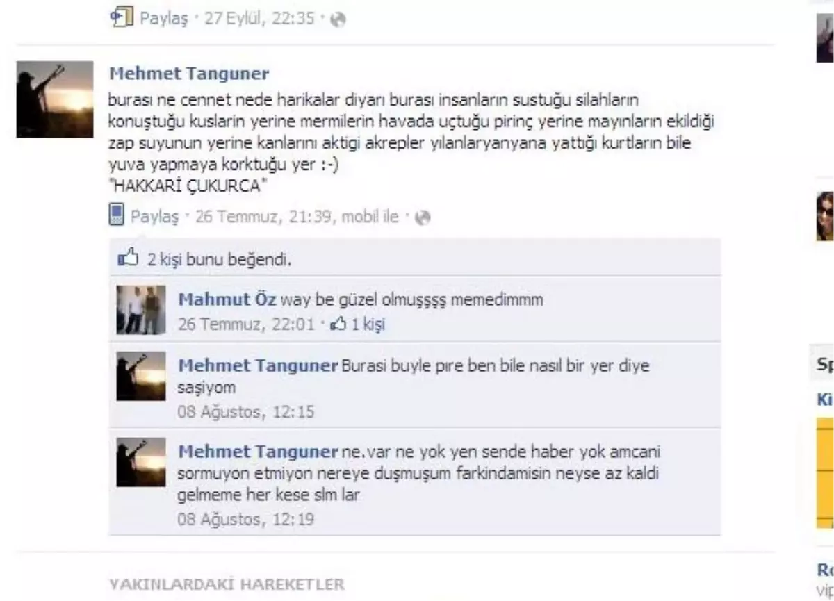 Cukurca Şehidi; 'Kuşların Yerine Mermiler Havada Uçuşuyor (Yeniden)