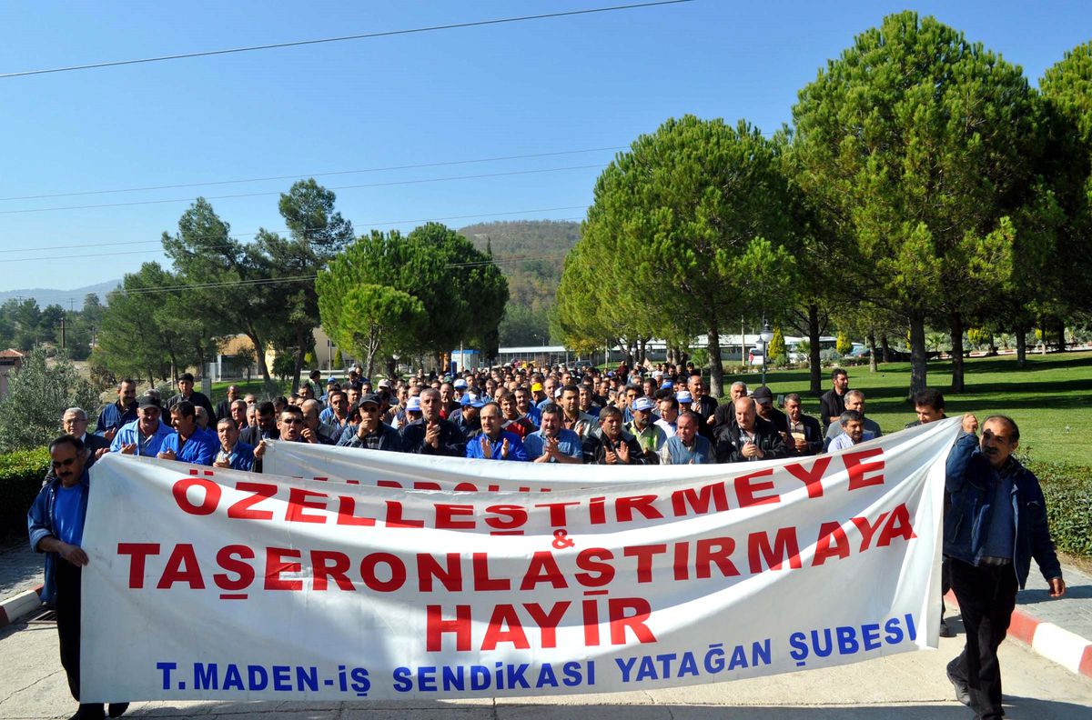Maden İşçilerinden Taşeronlaşmaya Protesto