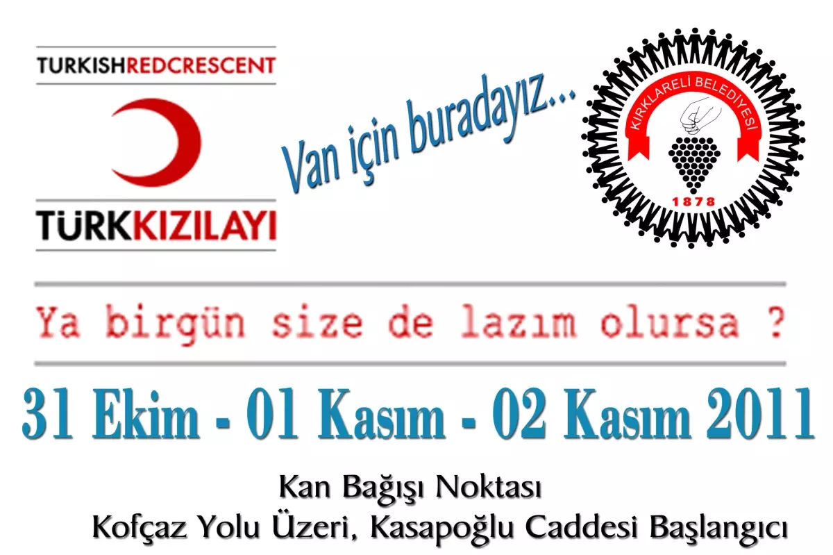 Van İçin Kan Bağışı Kampnayası