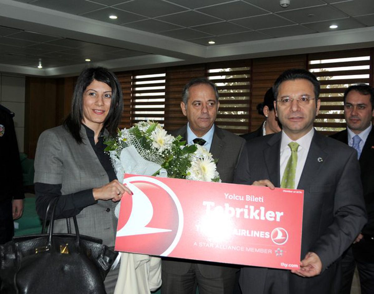 Samsun'a Havayoluyla Gelen 1 Milyonuncu Yolcuya Vıp Karşılama