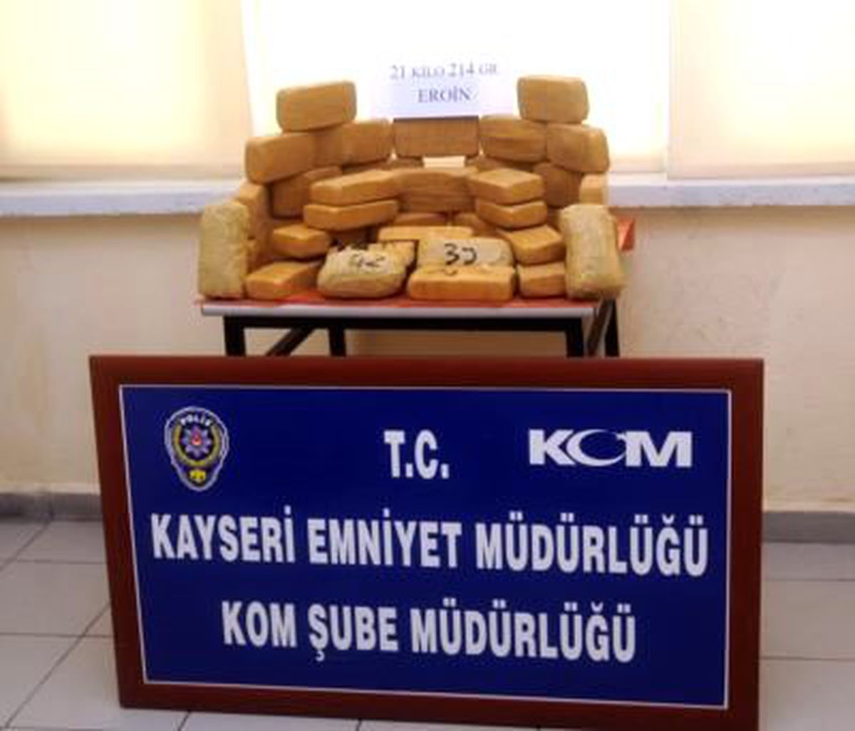 Kayseri'de 21 Kilo Eroin Ele Geçirildi