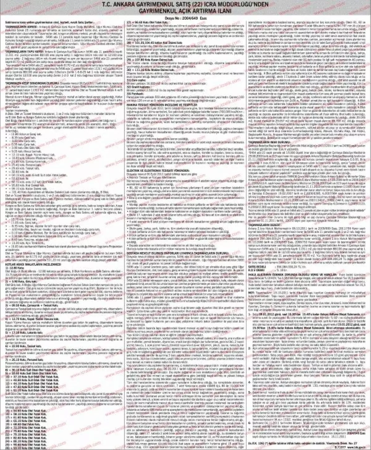 Ahmet Hattat\'ın 30 Yılda Bitmeyen Otel İnşaatı İcrada 394 Milyon TL\'ye Satılacak