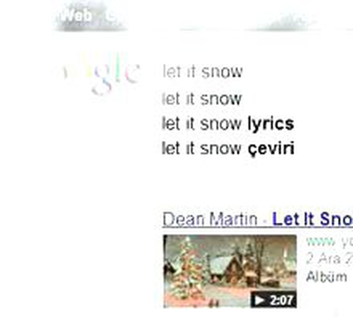 Google'dan Kış Sürprizi!