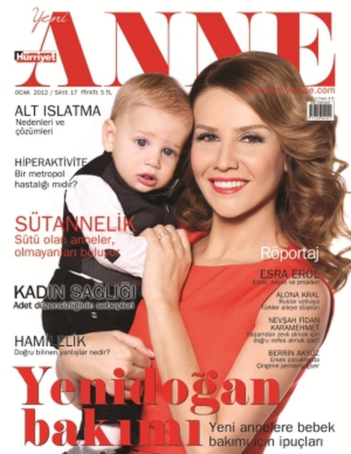 Esra Erol Yeni Anne'nin Ocak Sayısında