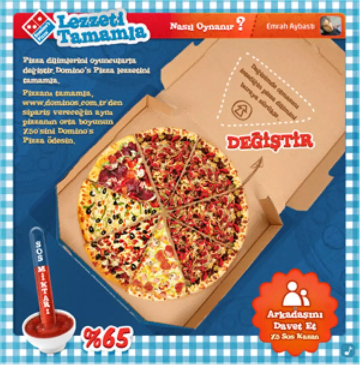 Domino\'s Lezzetlerini Tamamlayanlar Kazanıyor