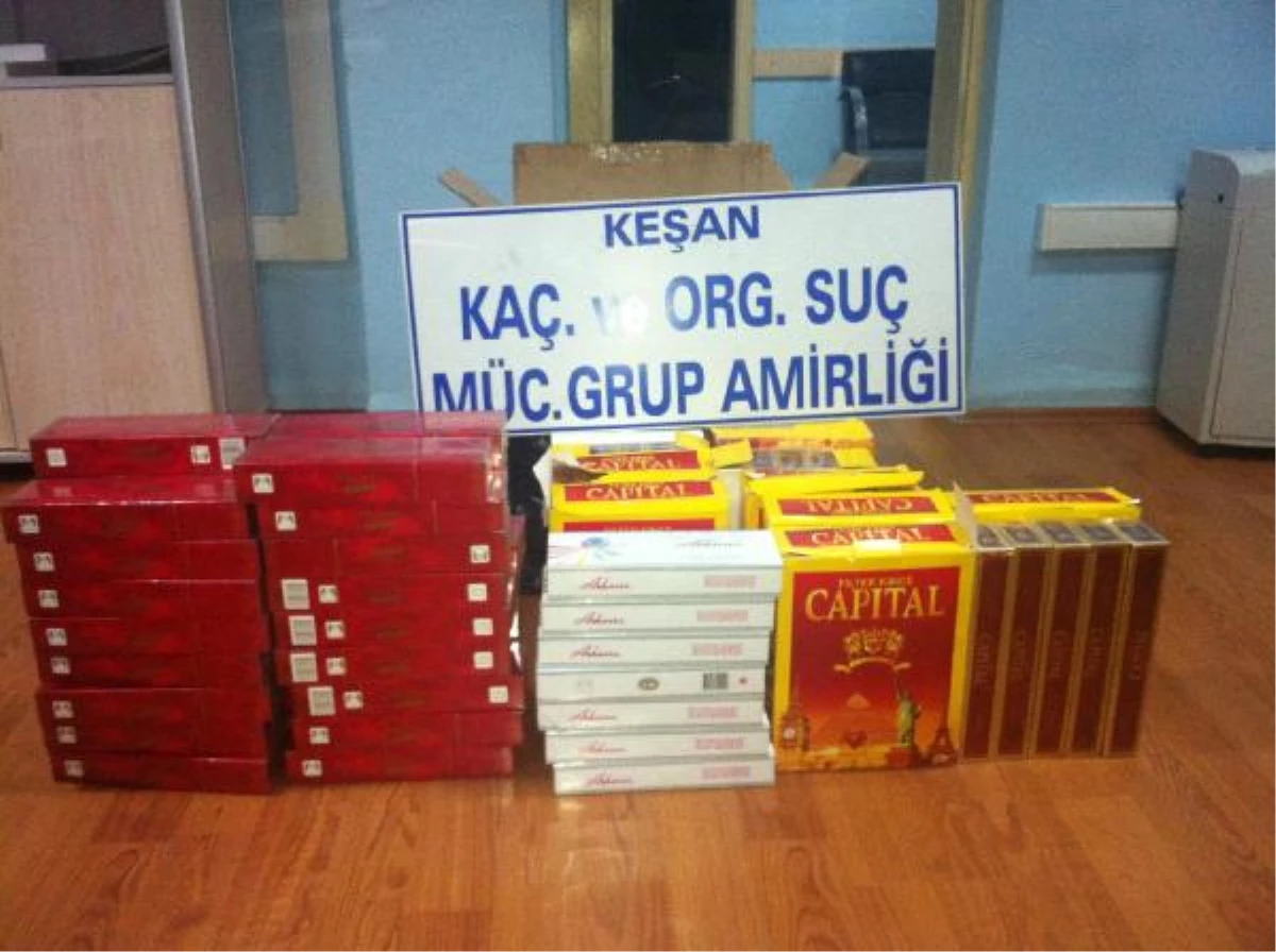 At Arabasında Bin Paket Kaçak Sigara