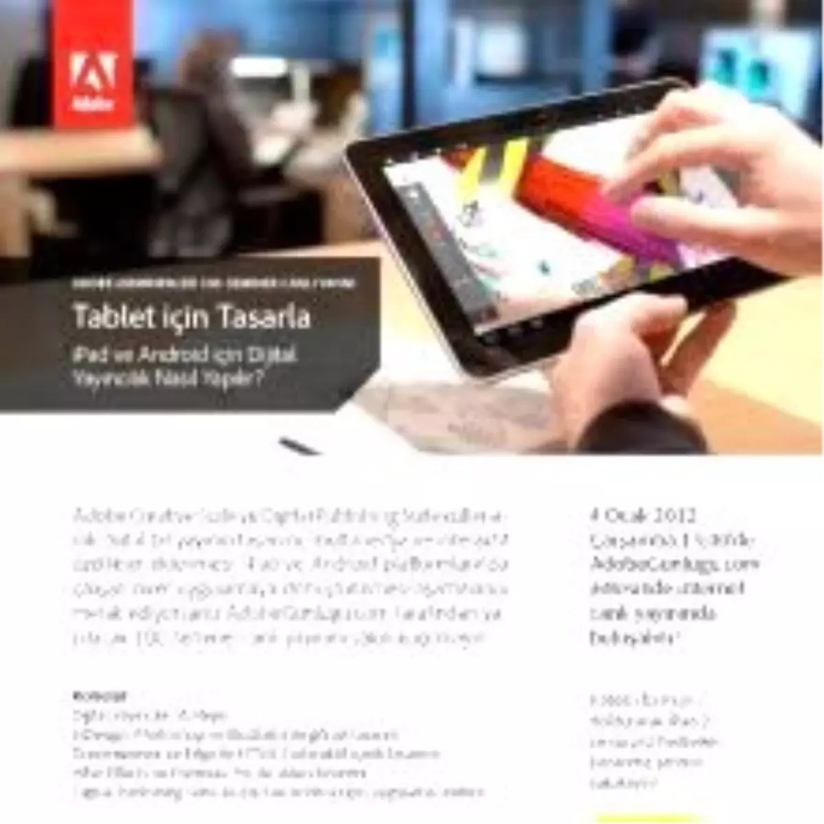 Adobe\'un İpad Dersi Canlı Yayında!