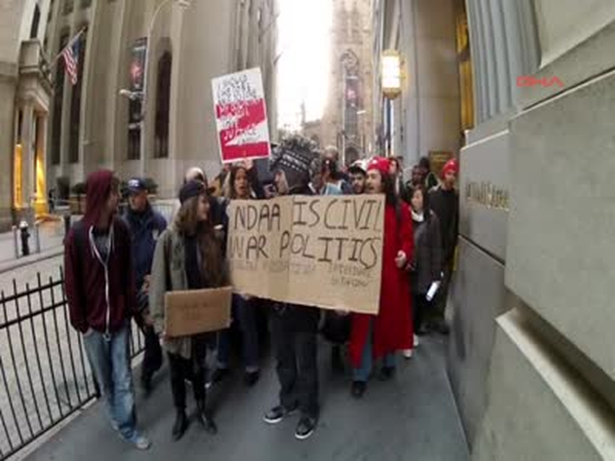 New York'ta Tabutlu Protesto