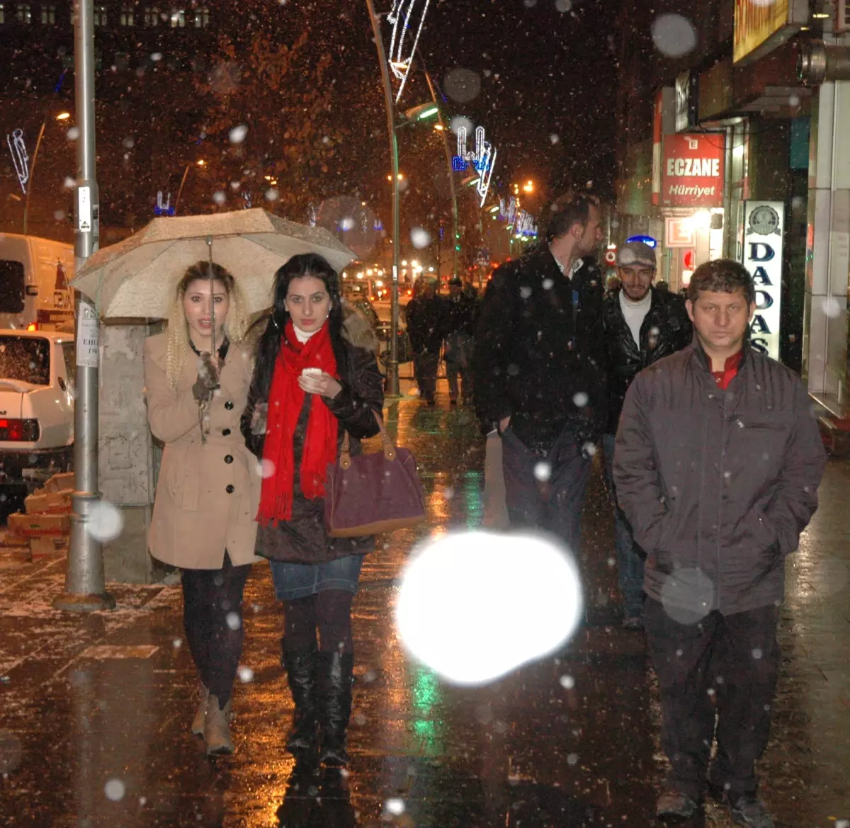 Erzurum\'da Kar Yağışı