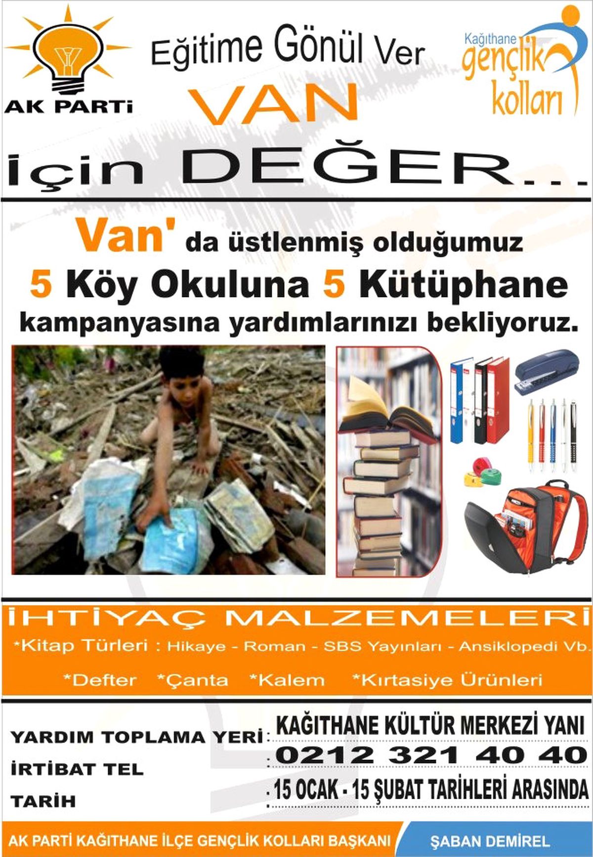 Ak Partili Gençlerden Van\'a Yardım Kampanyası