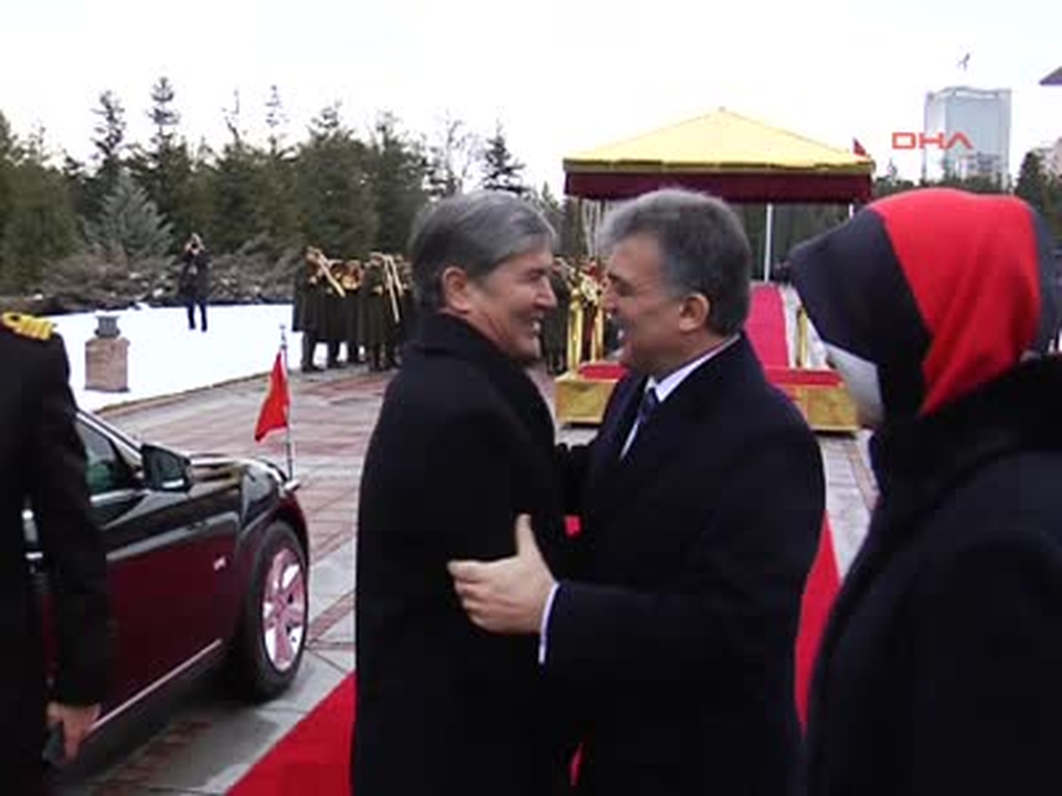 Kırgızistan Cumhurbaşkanı Atambayev, Çankaya Köşkü\'nde Resmi Törenle Karşılandı