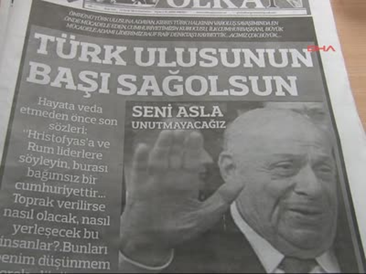 Denktaş\'ın Vefatı KKTC Basınında