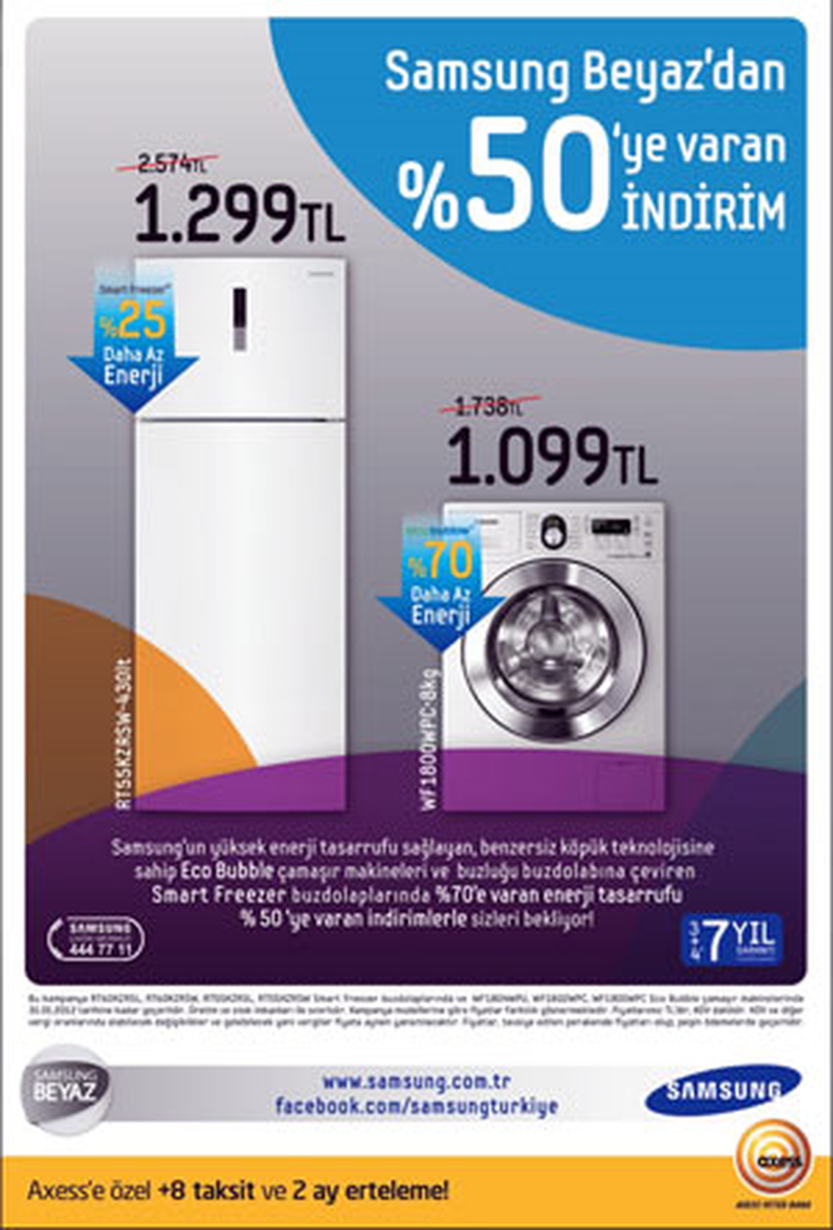 Samsung Beyaz\'da %50\'ye Varan İndirimler