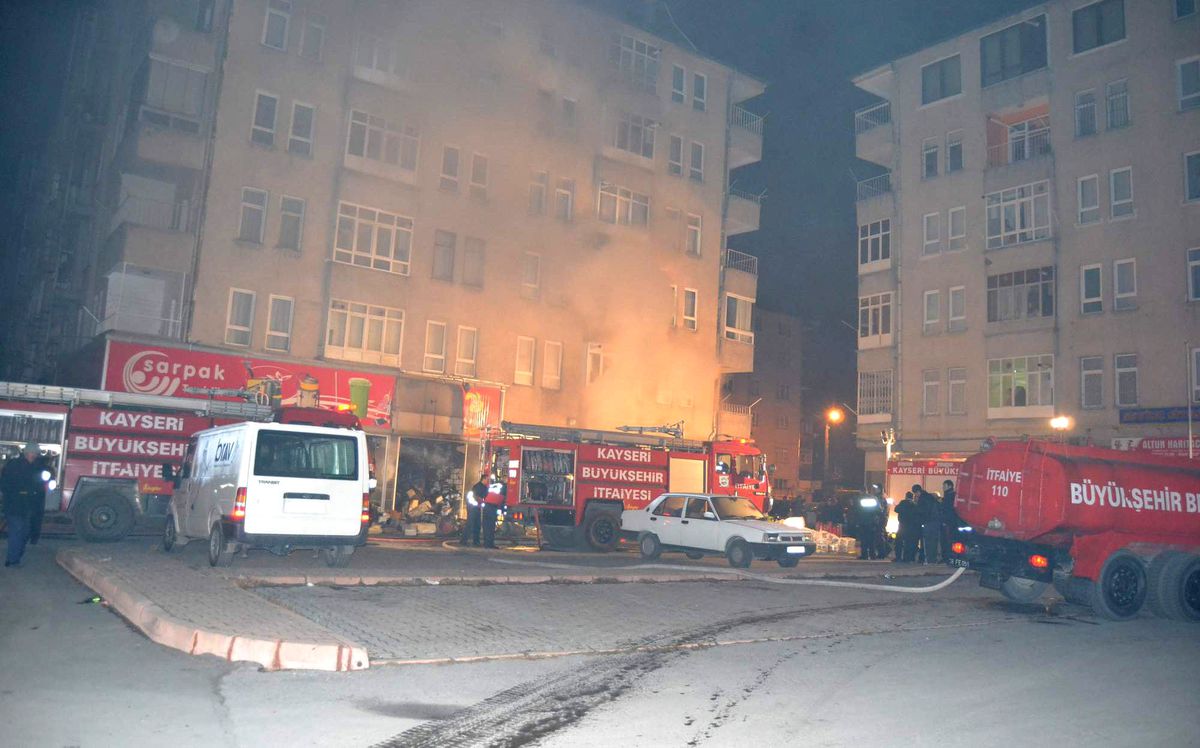 Temizlik Ürünleri Satan İşyerinde Yangın