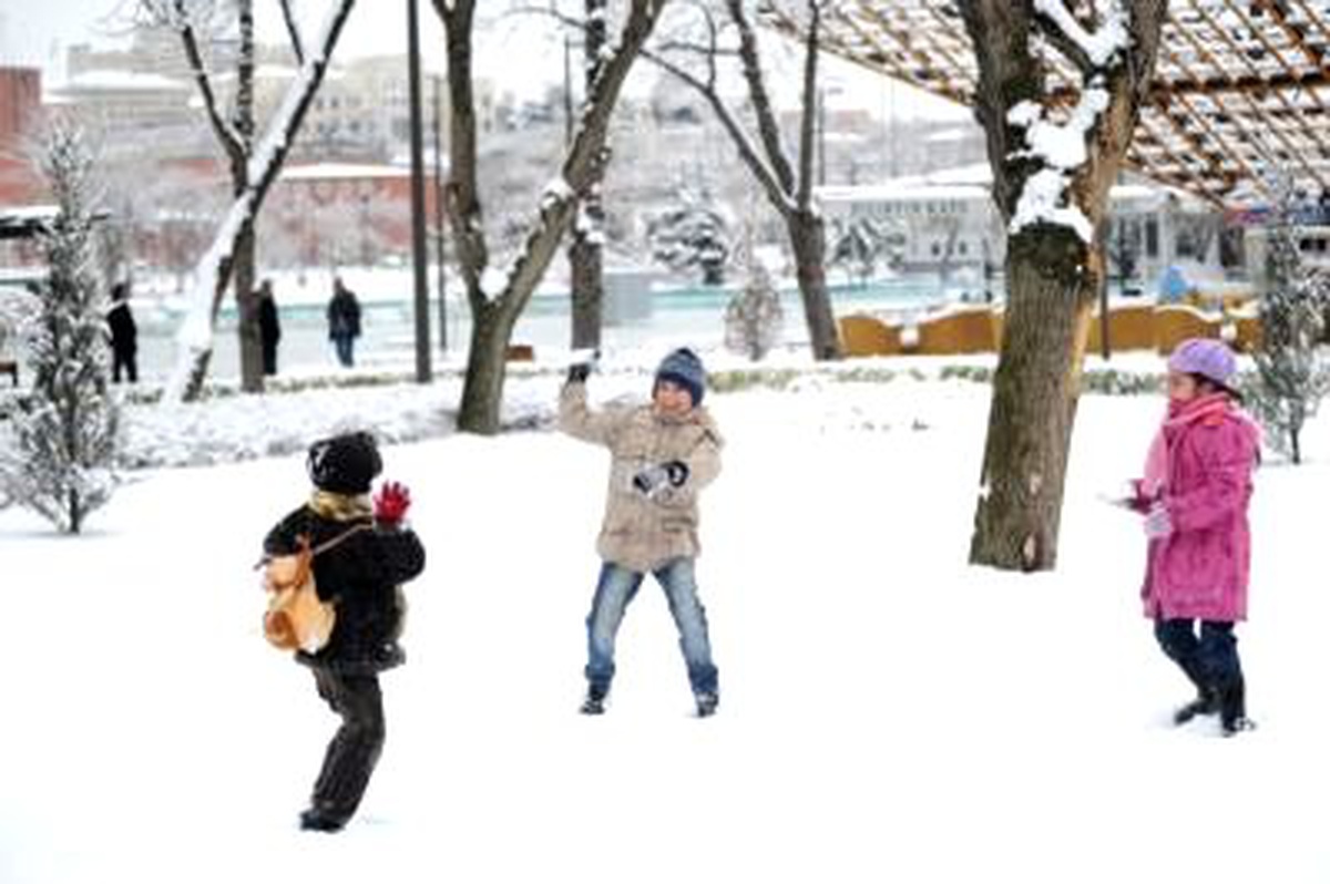 Ankara Parklarında Kar Güzelliği