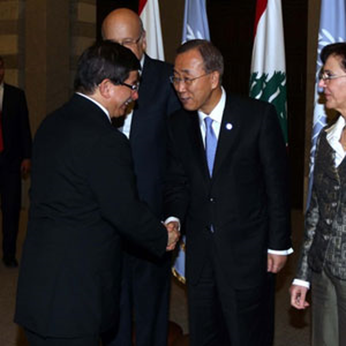 Davutoğlu, BM Genel Sekreteri Ban Ki Moon ile Görüştü