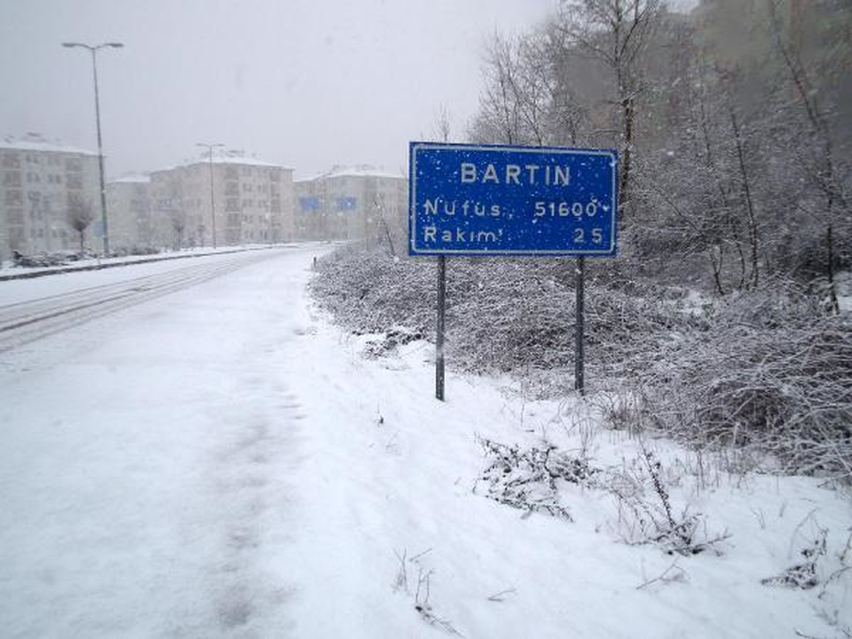 Bartın'da Okullara Kar Tatili