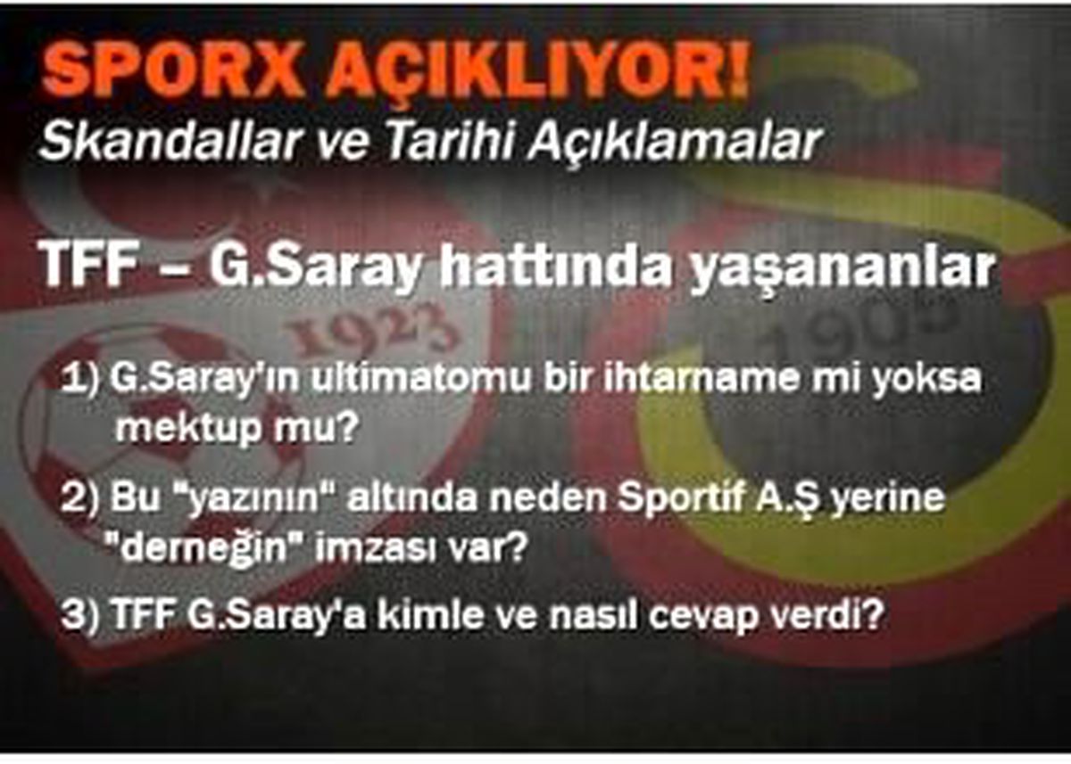 Tff - G.saray Krizinin Perde Arkası