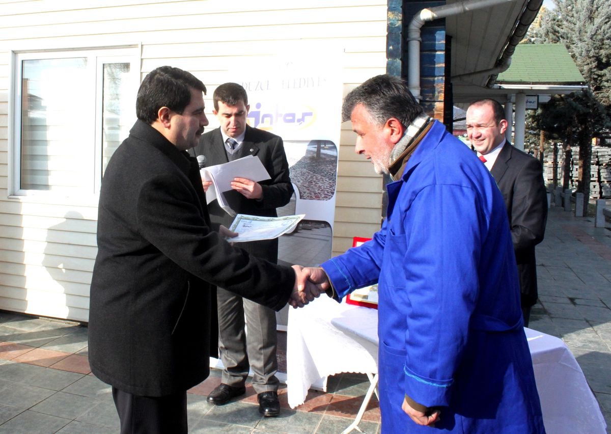 Düzce Belediyesi İntaş İşçileri Sertifikalandı