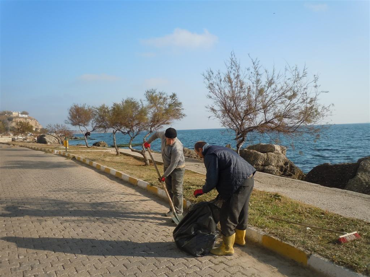 Gelibolu\'da Park ve Bahçelerde Kış Temizliği
