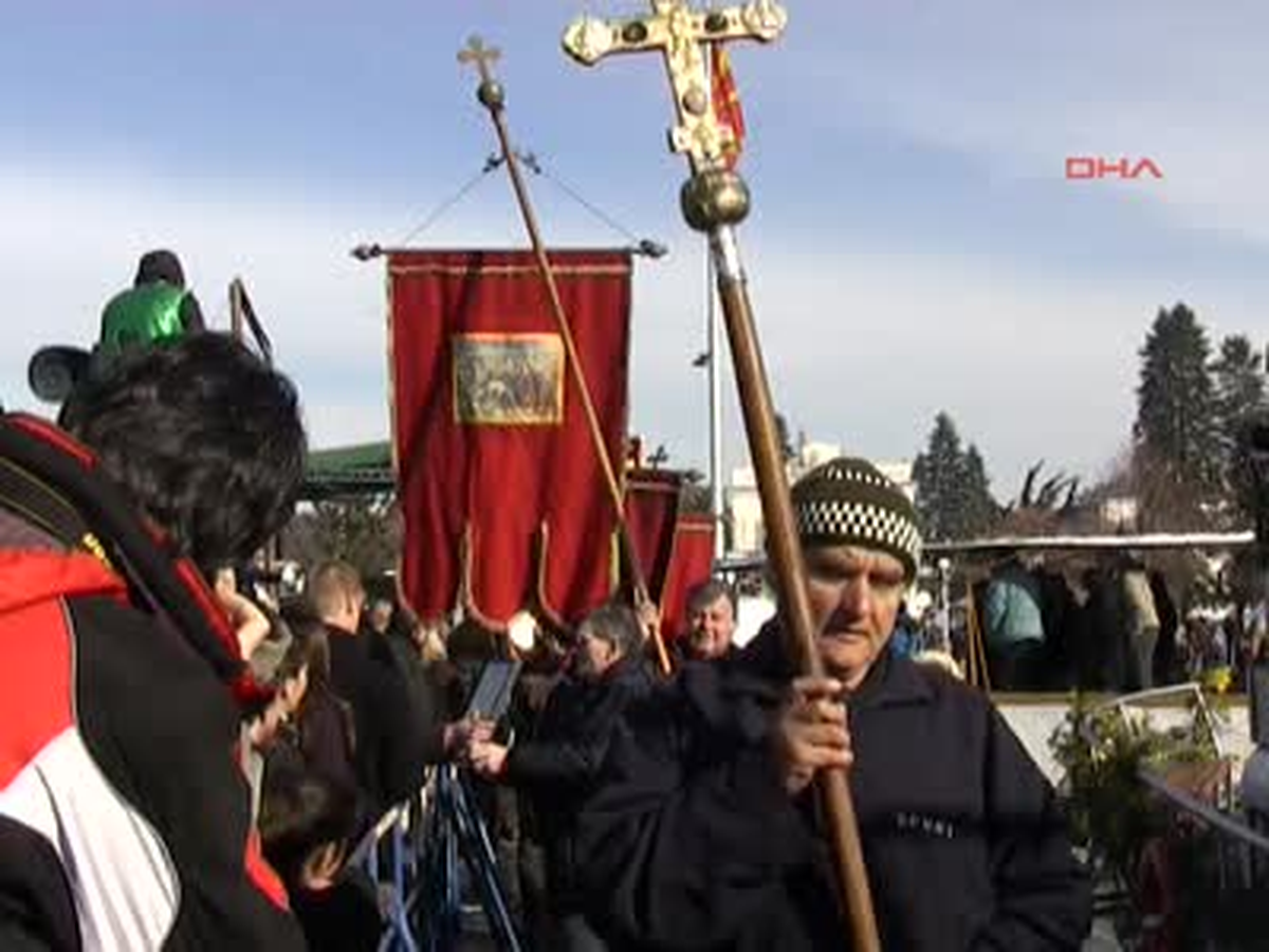 Makedonya Ortodoksları Hz. İsa'nın Vaftiz Gününü Kutladı