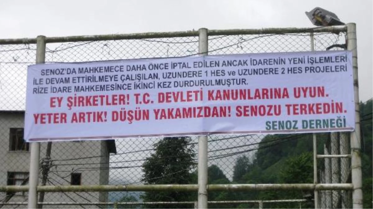 Senoz Vadisi\'nde Çed Süreci Öncesi Pankartlı Tepki: Düşün Yakamızdan