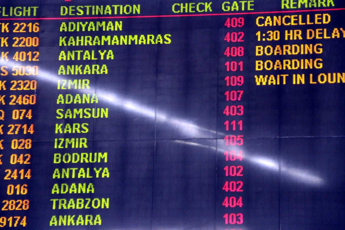 Kötü Hava Şartları Uçuşları İptal Ettirdi