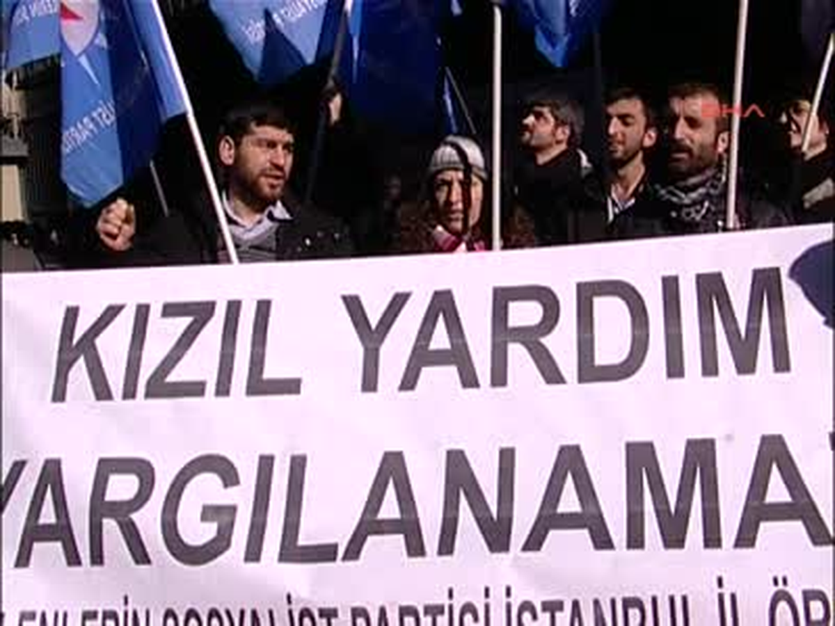 Belçika Başkonsolosluğu Önünde "Kızıl Yardım" Eylemi