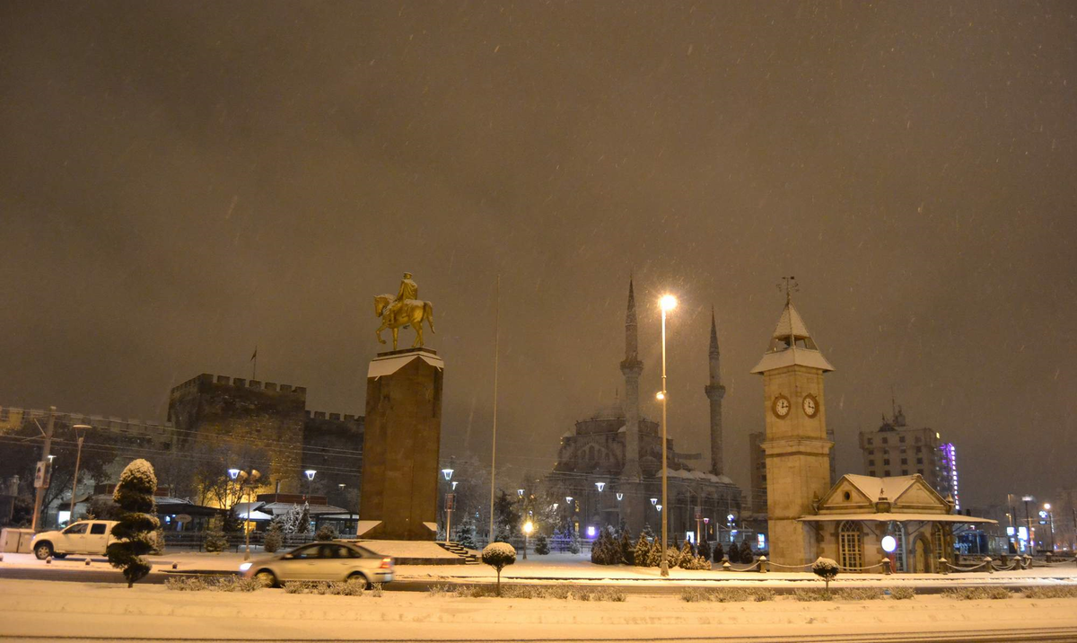 Kayseri\'de Kar Yağışı