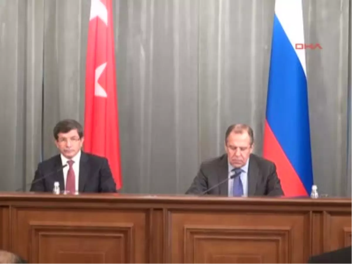 ) Dışişleri Bakanı Davutoğlu, Rus Mevkidaşı Lavrov ile Ortak Basın Toplantısı Düzenledi
