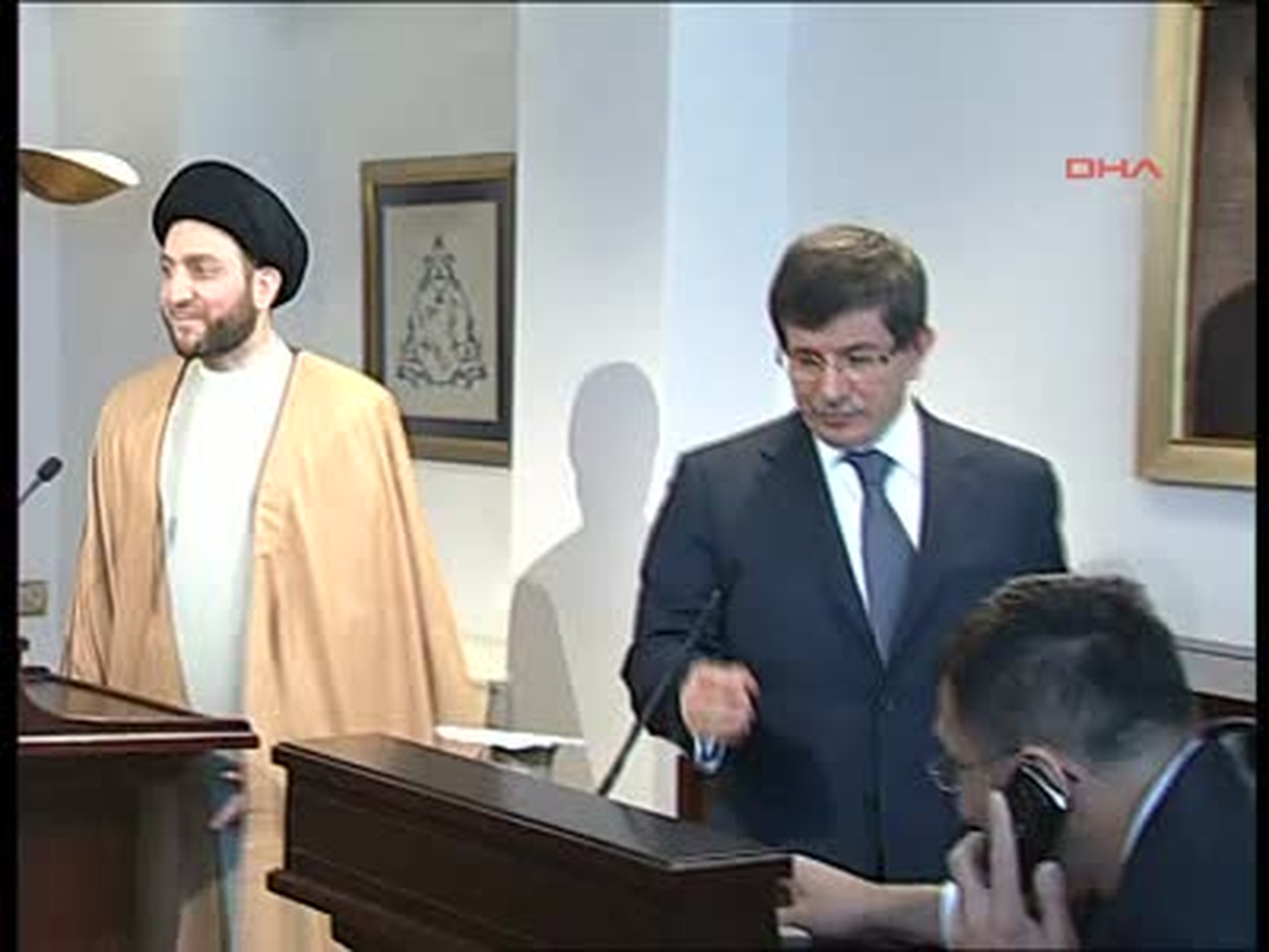 ) Davutoğlu ve El Hekim Ortak Basın Toplantısı Düzenledi