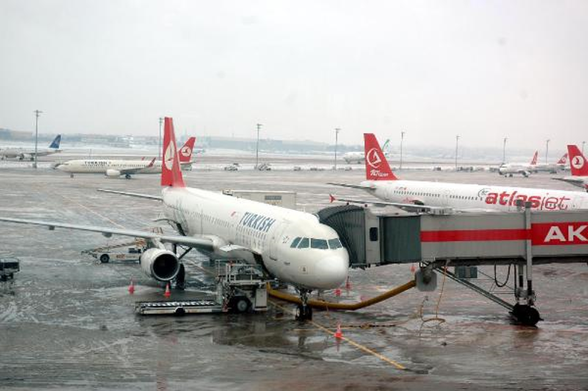 Kar Yağışı Uçuşları İptal Ettirdi