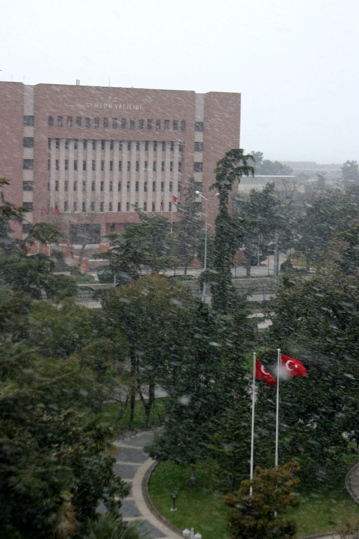 Samsun\'da Yoğun Kar Yağışı