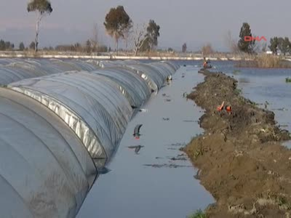 Sera ve Tarlaları Su Altında Kalan Çiftçiler İsyanda