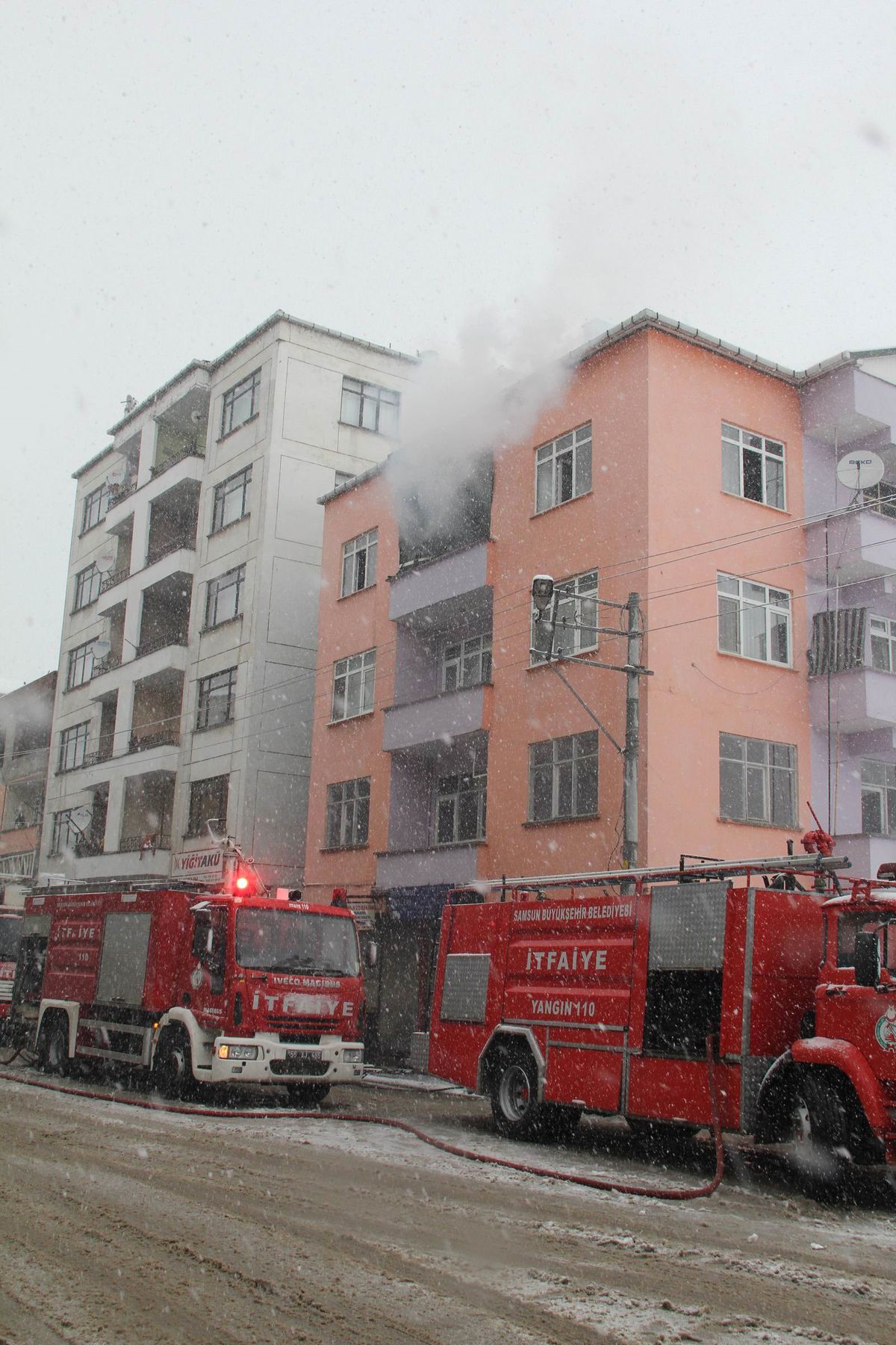 Tekkeköy\'de Yangın