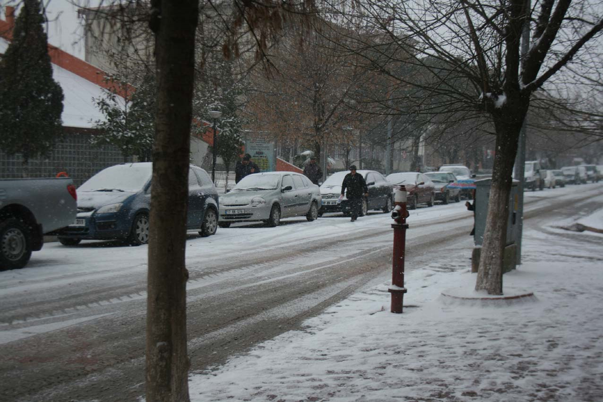 Çan\'da Yoğun Kar Yağışı