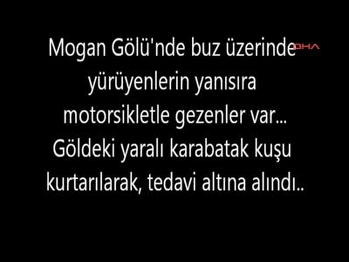 Buz Tutan Mogan Gölü\'nde Motorsikletli Gezinti