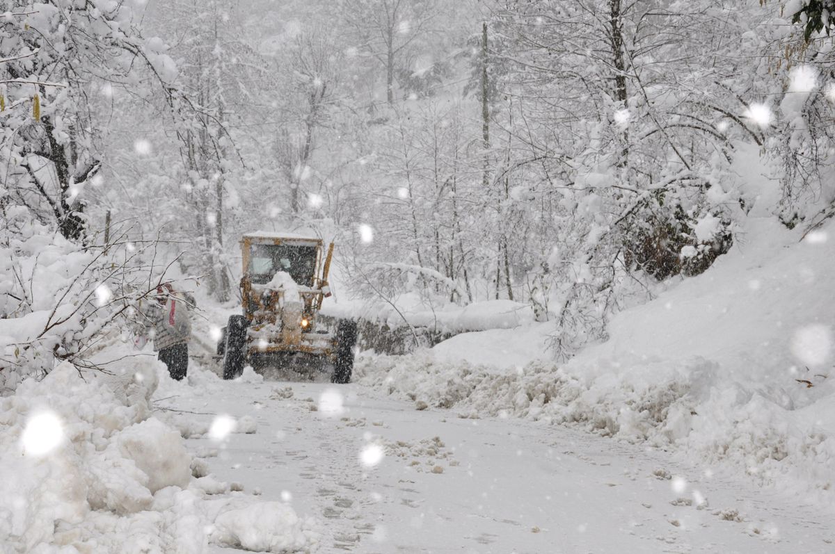 Giresun'da Kar Yağışı 157 Köy Yolunu Ulaşıma Kapattı