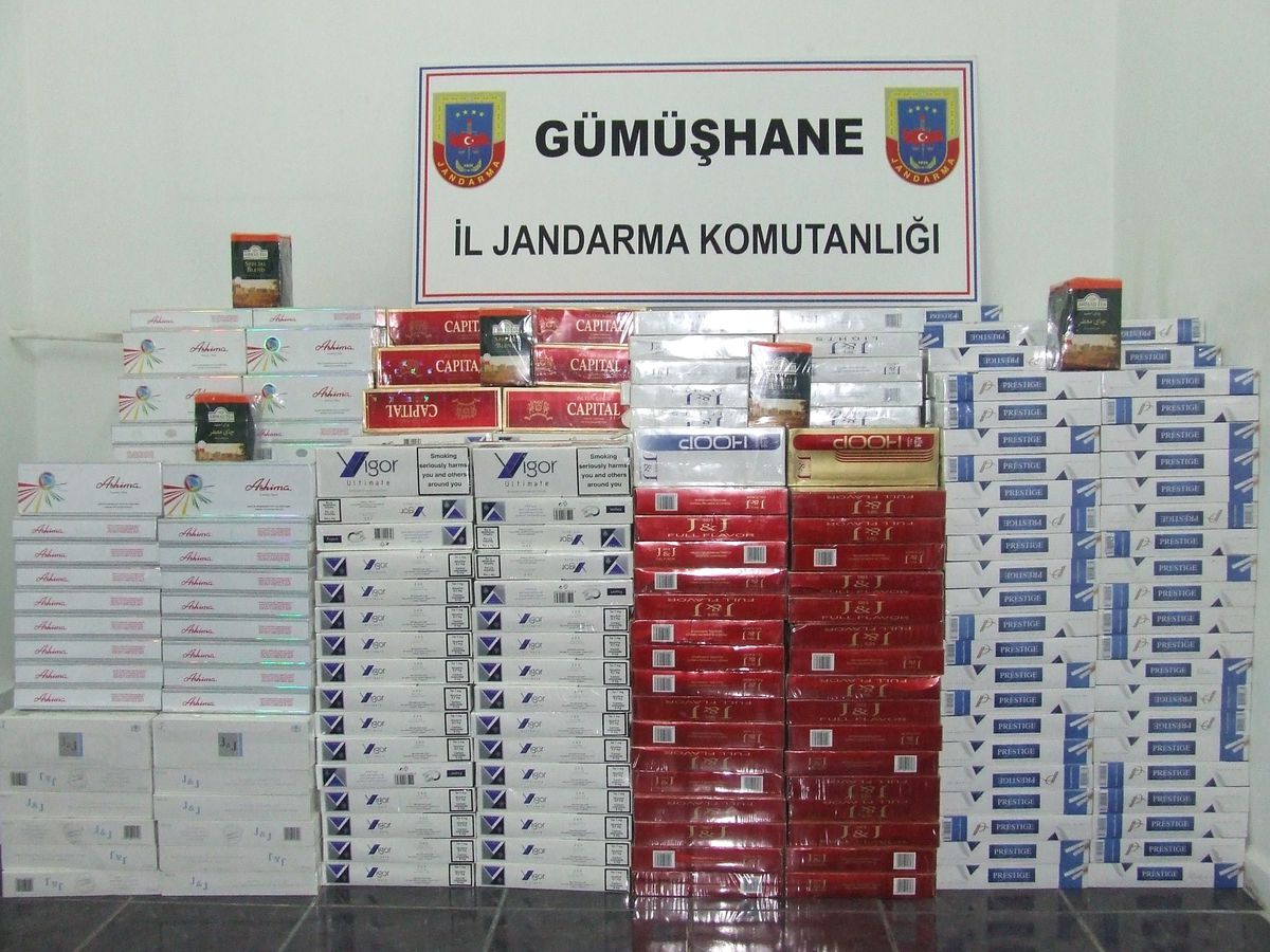 Gümüşhane'de 20 Bin 240 Paket Kaçak Sigara Ele Geçirildi