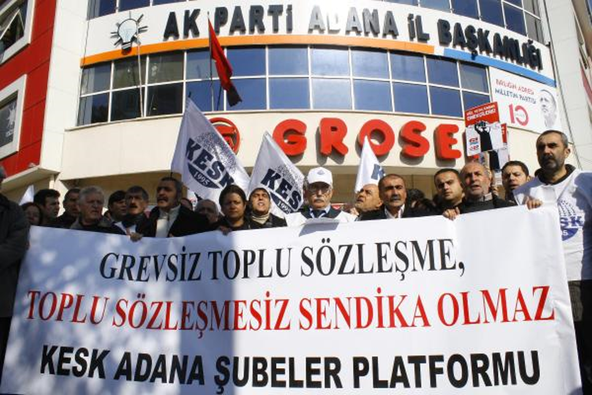 Adana'da Kesk'e Bağlı Sendikalardan Protesto