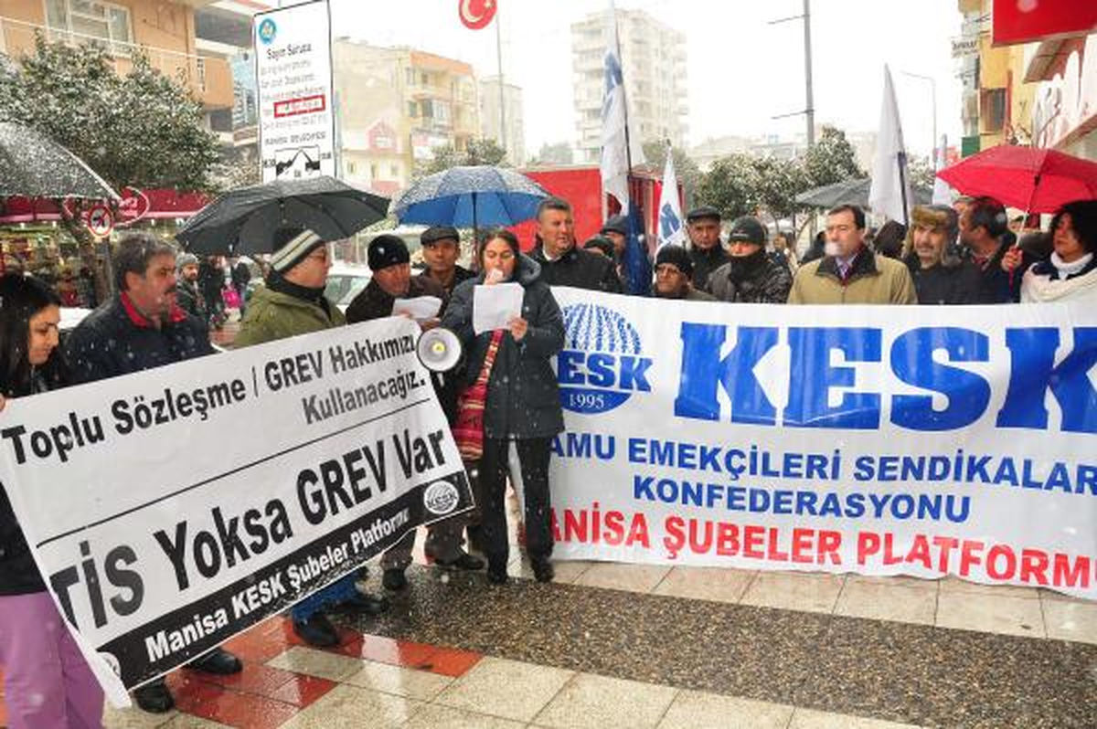 Kamu Emekçileri Karda Eylemde