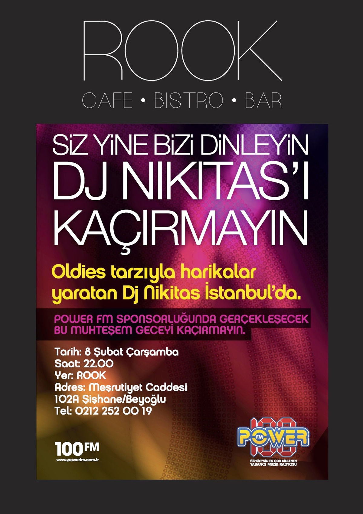 Avrupa'nın Sayılı Oldies Djlerinden Nikitas 8 Şubat'ta ROOK'ta!