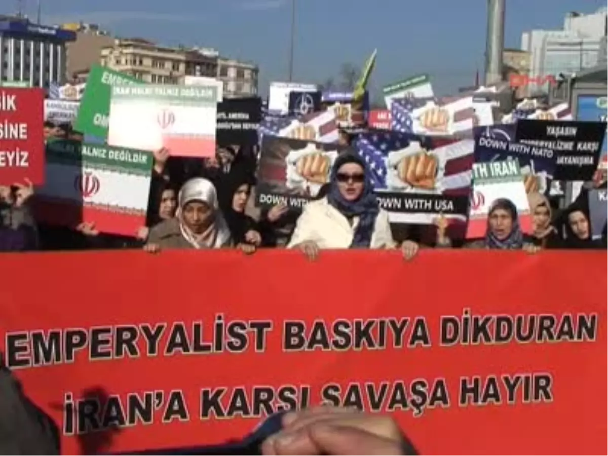 Taksim\'de İran \'A Destek Yürüyüşü...