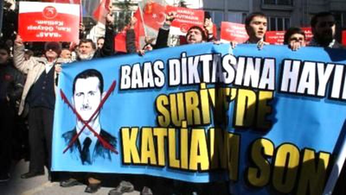 Ankara'da 'Suriye' Protestosu