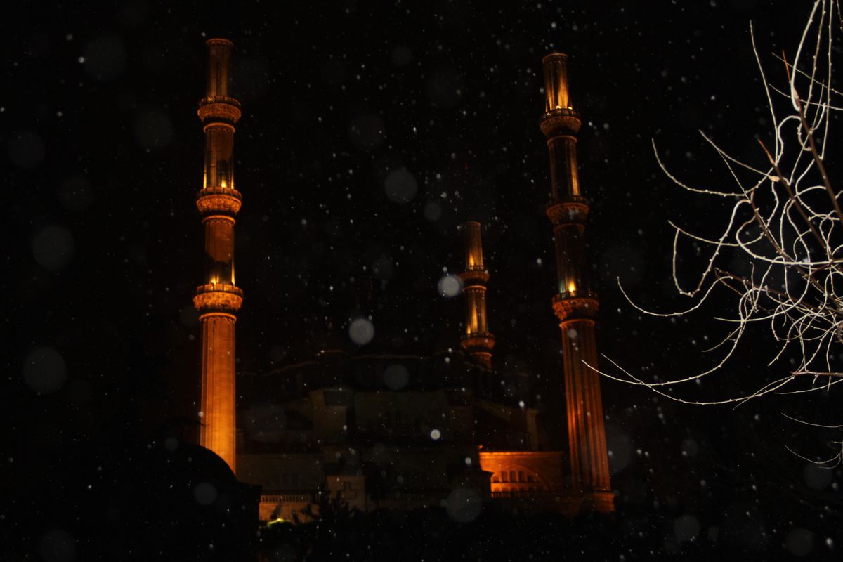 Edirne'de Kar Yağışı Başladı
